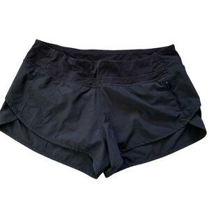 Black womens athletic running gym workout shorts size small 3” lined